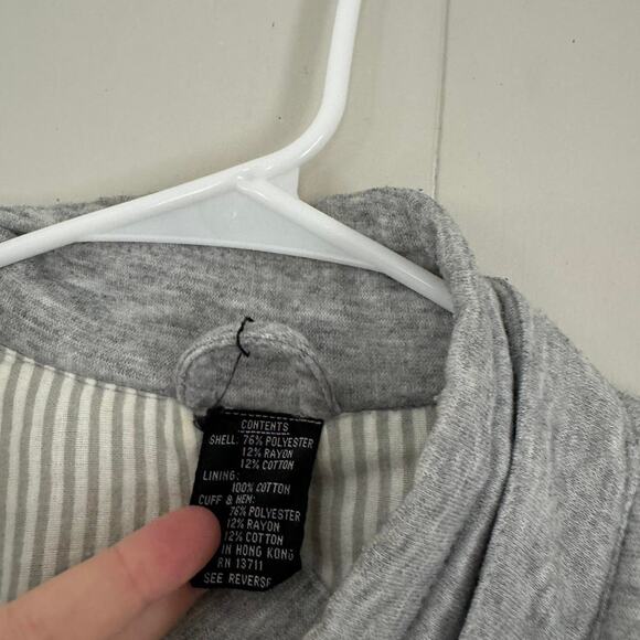 Active Elements vintage y2k 2000s heather gray button up sweater jacket Men's - Picture 6 of 6